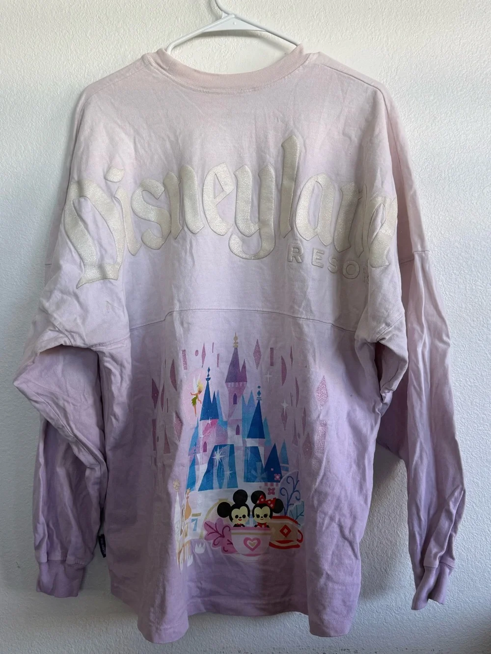 Disney Kids Long Sleeve Tee in Light Purple and Pink with Tea Party Characters